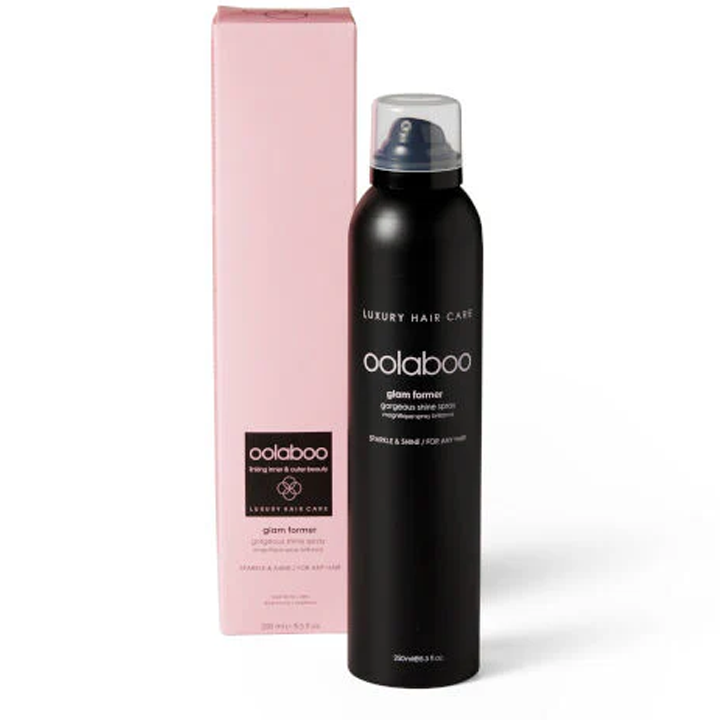 Oolaboo Glam Former Gorgeous Shine Spray 250ml aérosol avec boîte