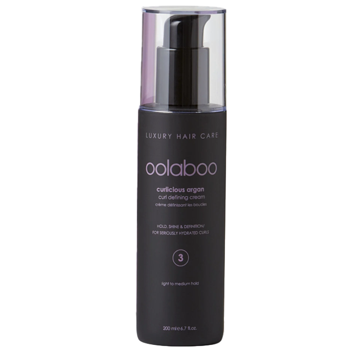 Oolaboo Curlicious Argan Curl Defining Cream 200ml flacon sans boîte