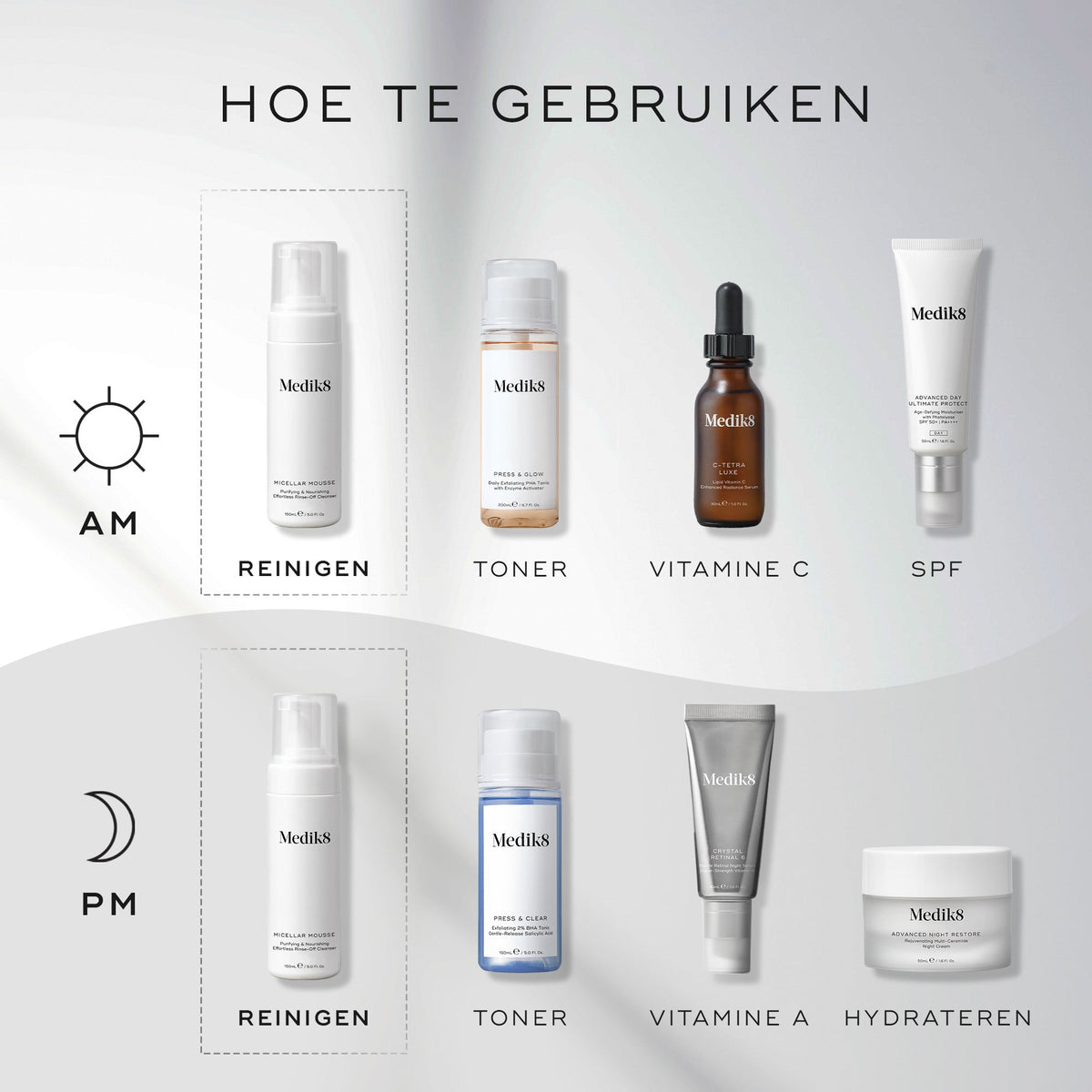 Medik8 Micellar Mousse layering-gids