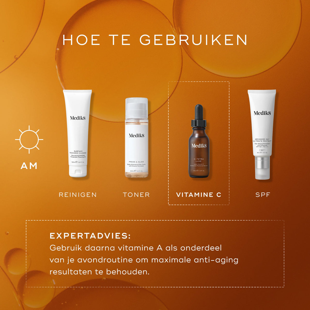Medik8 C-Tetra Luxe 30ml layering-gids