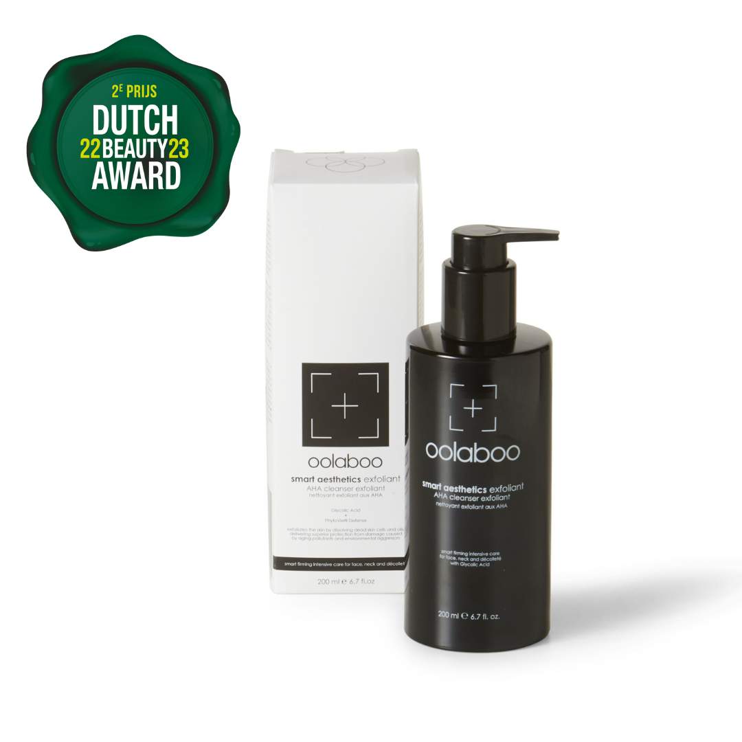 Oolaboo Smart Aesthetics AHA Cleanser Exfoliant 200 ml avec Dutch Beauty Award