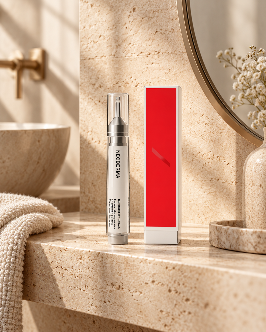Neoderma Blue Blood soin des yeux Eye Ultra-G et Eye Tech-G photo d’ambiance