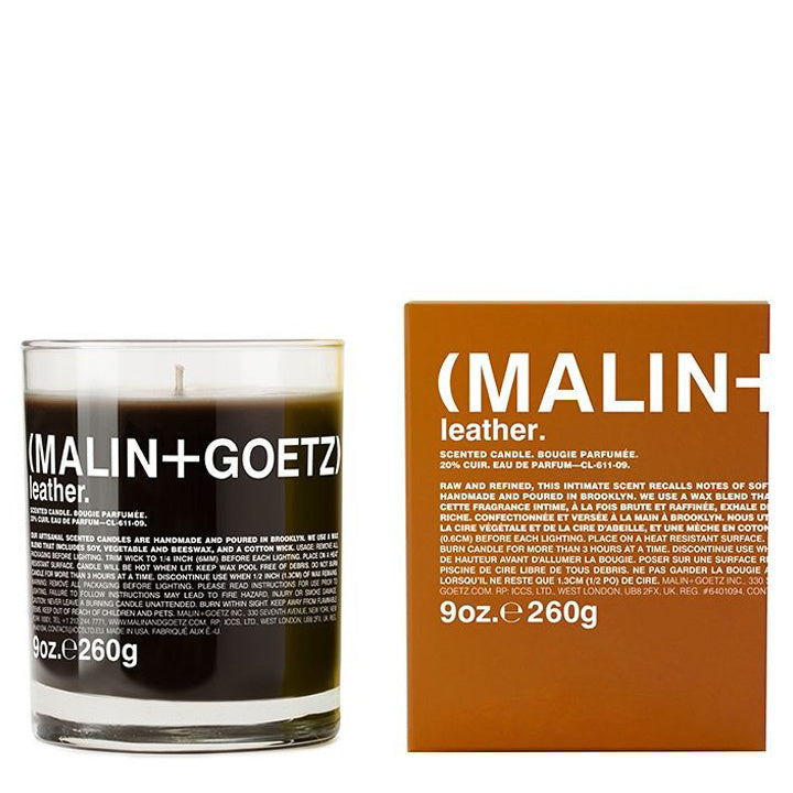 Malin+Goetz leather bougie parfumée avec boîte