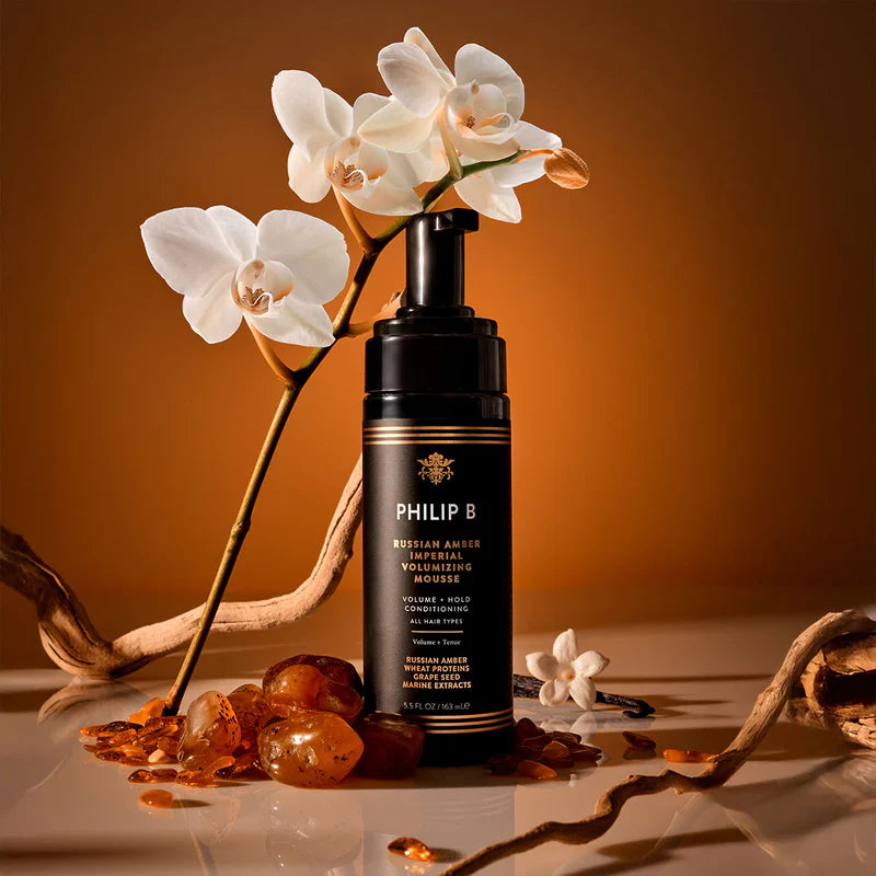 Philip B Russian Amber Imperial Volumizing Mousse aerosol free 163ml ambiance