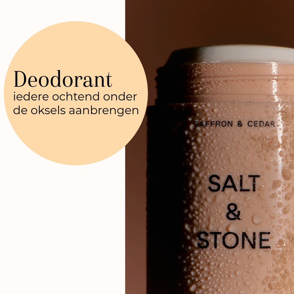 Natural Deodorant Saffron & Cedar 75gr utilisation