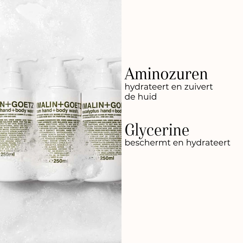 Rum Hand + Body Wash ingrédients