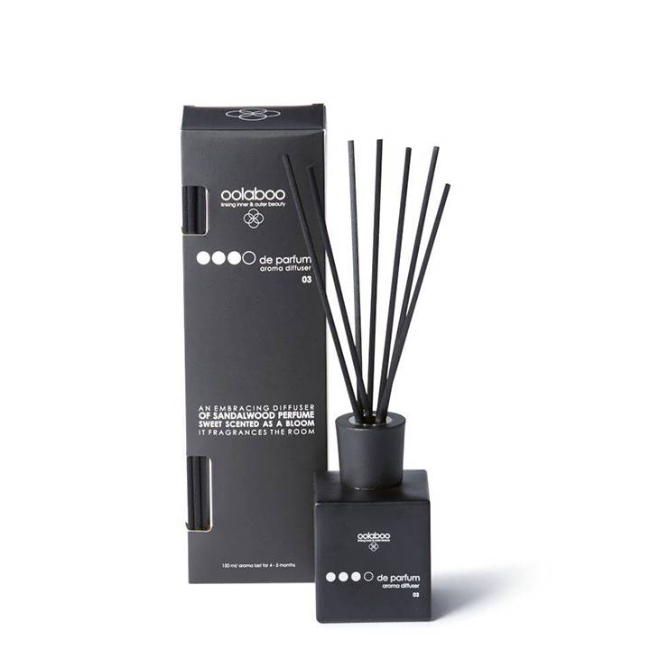 Oolaboo OOOO de Parfum Diffuser Sandalwood 150ml diffuseur avec bâtonnets et boîte