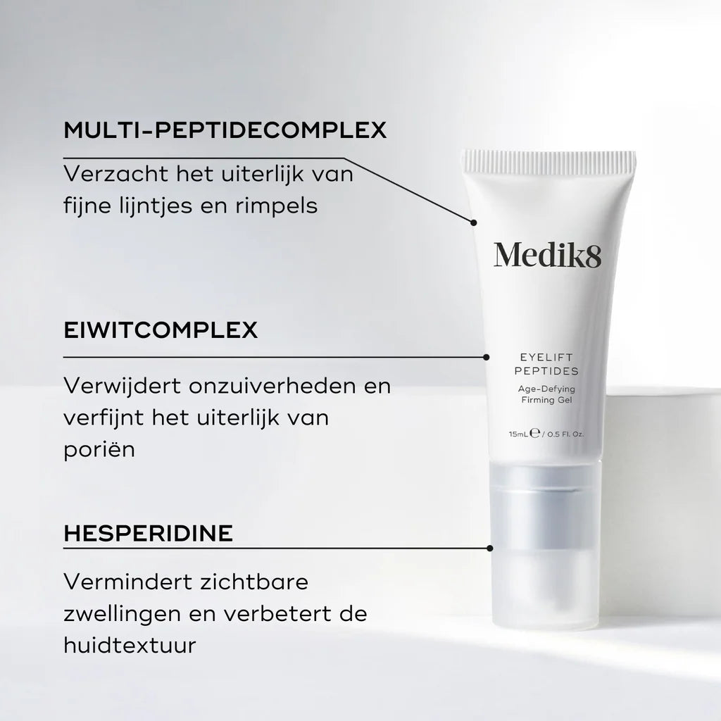 Medik8 Eyelift Peptides 15ml ingrédients peptides et hespéridine