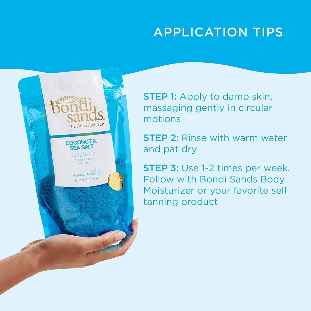 Bondi Sands Body Scrub Coconut & Sea Salt utilisation