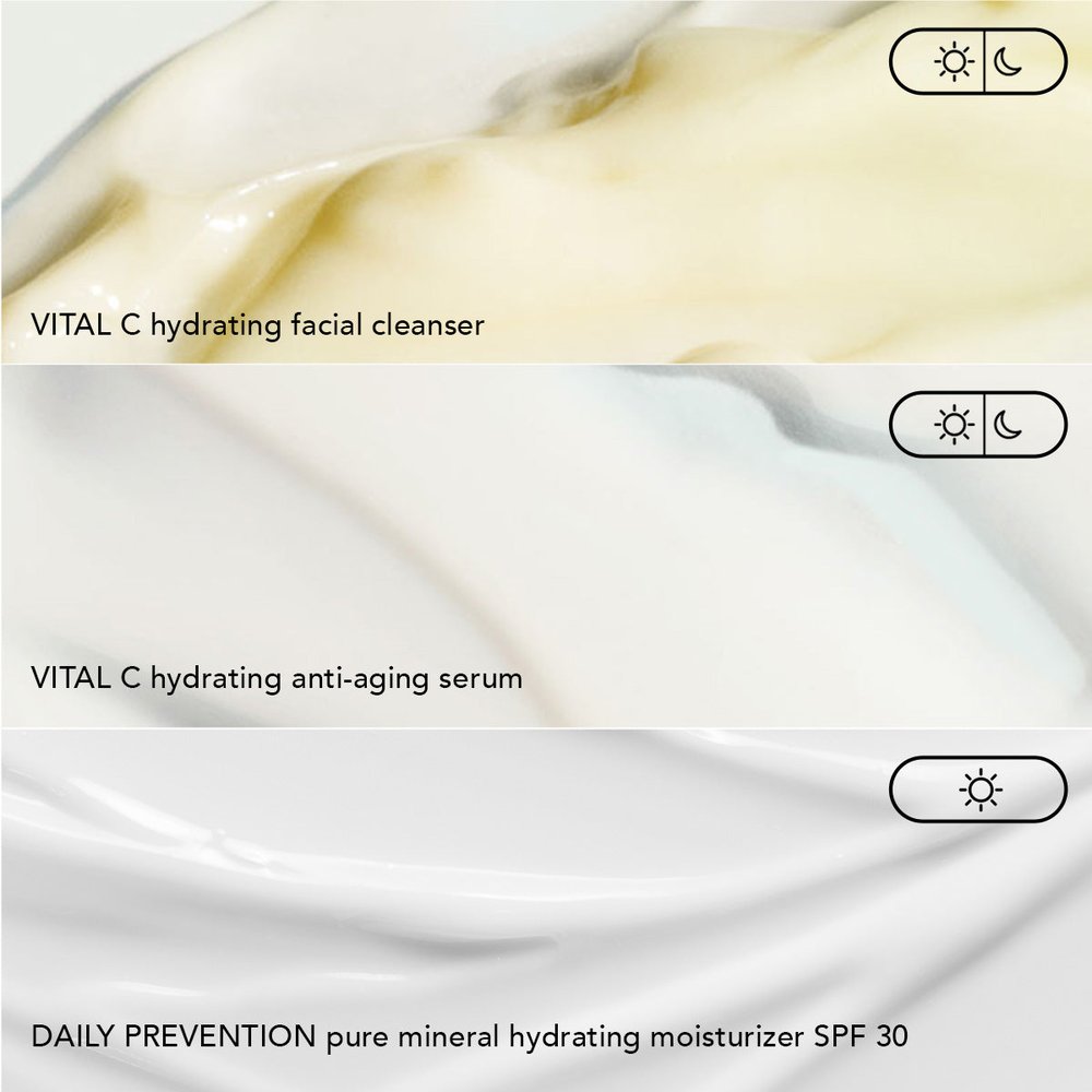 Image Skincare Gift Set VITAL C & Daily Prevention texturen van de 3 producten