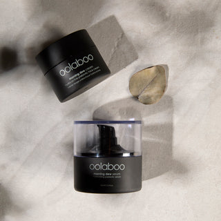 Oolaboo Morning Dew Prebiotic Face Cream naast Morning Dew Serum