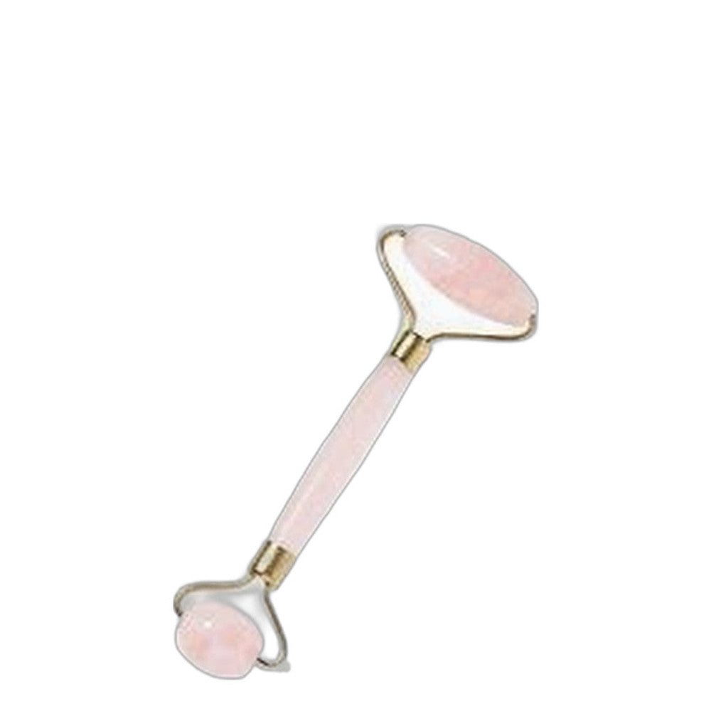 Rosé Quartz Beauty Roller In Luxury Black Pouch 8 x 20 cm | Oolaboo