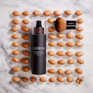 Oolaboo Skin Superb Organic Spray-on Bronzer avec pinceau et amandes