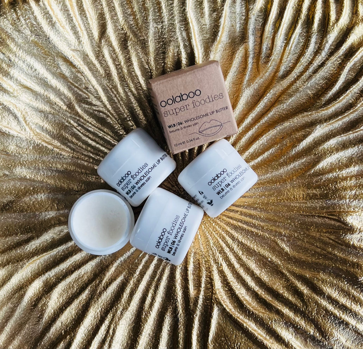 Oolaboo Super Foodies Wholesome Lip Butter pots avec boîte