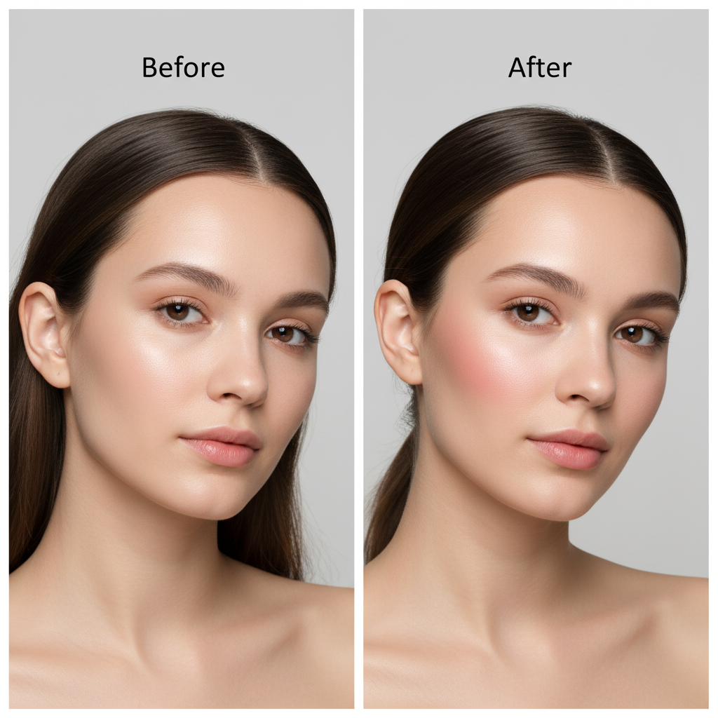 John van G Duo Blush 02 - Glam & Glow avant et après